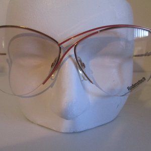 NEW ,ARTDECO *LADY RODENSTOCK*EASILY RX'ED*MADE IN GERMANY*GOLD/RED*EYEGLASSES,